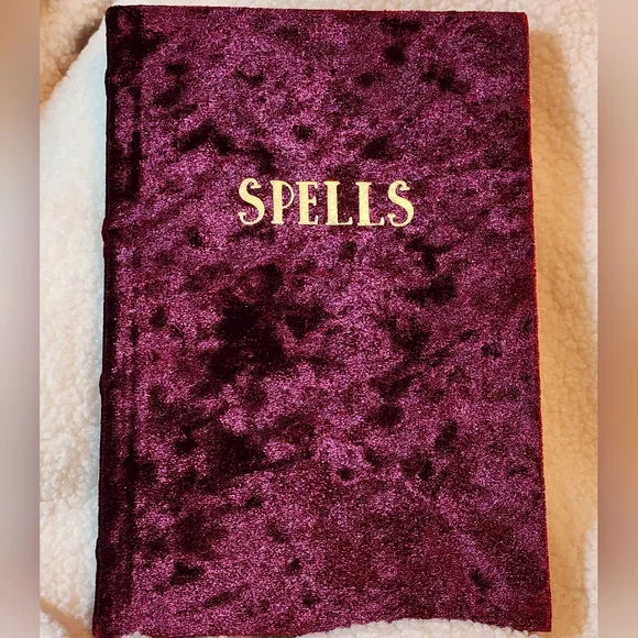 Burgundy "Spells" Journal Velvet with lined pages - Picture 1 of 3
